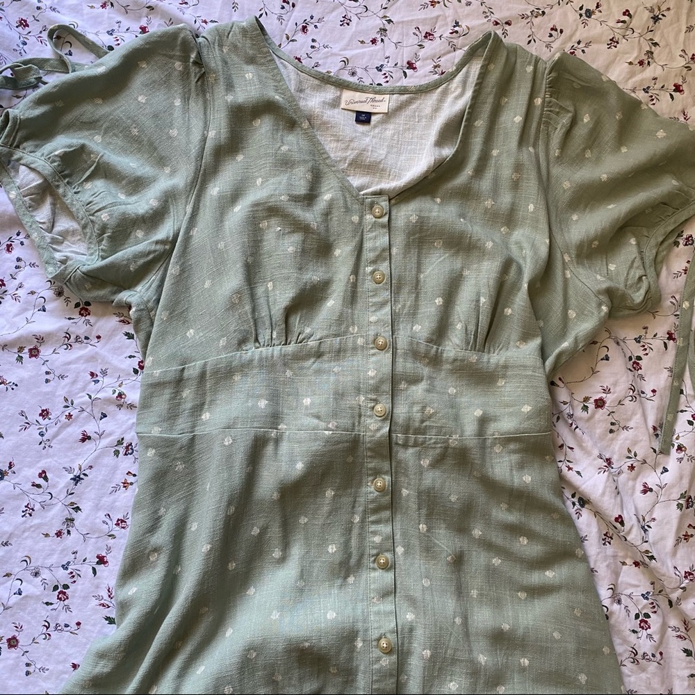 Light mint polka dot dress